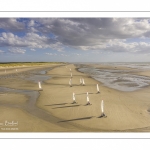 Les chars-à-voile sur la plage de Quend