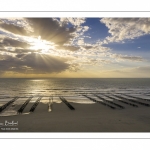 Les bouchots sur la plage de Quend