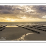 Les bouchots sur la plage de Quend