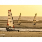 Les chars-à-voile sur la plage de Quend