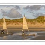 Les chars-à-voile sur la plage de Quend