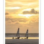 Les chars-à-voile sur la plage de Quend