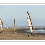 Chars-à-voile sur la plage de Quend