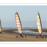 Chars-à-voile sur la plage de Quend