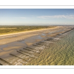 La plage de Quend avec ses bouchots et ses chars-à-voile