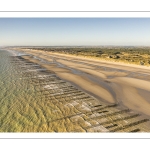 La plage de Quend avec ses bouchots et ses chars-à-voile