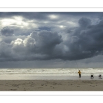 Arrivée d'un grain sur la plage de Quend