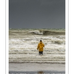 Arrivée d'un grain sur la plage de Quend