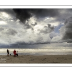 Arrivée d'un grain sur la plage de Quend