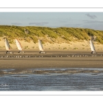 Les chars à voile sur la plage de Quend