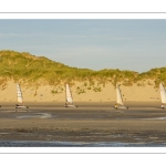 Les chars à voile sur la plage de Quend