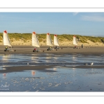 Les chars à voile sur la plage de Quend