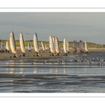 Les chars à voile sur la plage de Quend