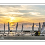 Les chars à voile sur la plage de Quend