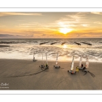 Les chars à voile sur la plage de Quend