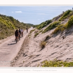 Promenande sur la route blanche entre Cayeux et le Hourdel. Départ de la la Mollière d'Aval et retour en longeant le front de mer. Saison : été - Lieu : La route blanche, La mollière d'Aval, Baie de Somme, Somme, Hauts-de-France, France.