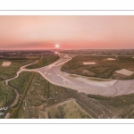 Survol de la Baie de Somme près de Saint-Valery-sur-Somme (Cap Hornu) à l'aube