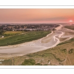 Survol de la Baie de Somme près de Saint-Valery-sur-Somme (Cap Hornu) à l'aube