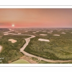 Survol de la Baie de Somme près de Saint-Valery-sur-Somme (Cap Hornu) à l'aube