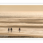 Promeneurs sur la plage de la Mollière d'Aval