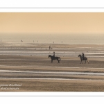 Equitation sur la plage de La Mollière d'Aval près de Cayeux-sur-mer