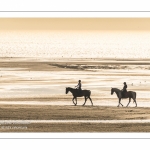 Equitation sur la plage de La Mollière d'Aval près de Cayeux-sur-mer