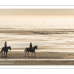 Equitation sur la plage de La Mollière d'Aval près de Cayeux-sur-mer