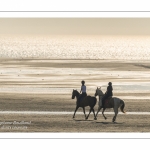 Equitation sur la plage de La Mollière d'Aval près de Cayeux-sur-mer