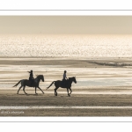 Equitation sur la plage de La Mollière d'Aval près de Cayeux-sur-mer