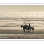 Equitation sur la plage de La Mollière d'Aval près de Cayeux-sur-mer