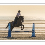 Equitation sur la plage de La Mollière d'Aval près de Cayeux-sur-mer