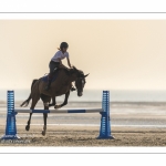 Equitation sur la plage de La Mollière d'Aval près de Cayeux-sur-mer