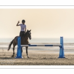 Equitation sur la plage de La Mollière d'Aval près de Cayeux-sur-mer