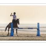 Equitation sur la plage de La Mollière d'Aval près de Cayeux-sur-mer