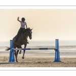 Equitation sur la plage de La Mollière d'Aval près de Cayeux-sur-mer