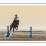 Equitation sur la plage de La Mollière d'Aval près de Cayeux-sur-mer