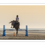 Equitation sur la plage de La Mollière d'Aval près de Cayeux-sur-mer