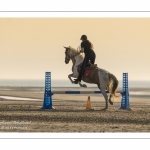 Equitation sur la plage de La Mollière d'Aval près de Cayeux-sur-mer