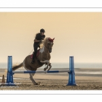 Equitation sur la plage de La Mollière d'Aval près de Cayeux-sur-mer