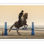 Equitation sur la plage de La Mollière d'Aval près de Cayeux-sur-mer