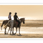 Equitation sur la plage de La Mollière d'Aval près de Cayeux-sur-mer