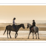 Equitation sur la plage de La Mollière d'Aval près de Cayeux-sur-mer