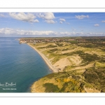 les dunes de la Slack, Ambleteuse et son fort Vauban (vue aérienne)