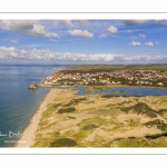 les dunes de la Slack, Ambleteuse et son fort Vauban (vue aérienne)