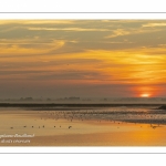 Lever de soleil sur la baie de Somme près de Saint-Valery