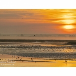 Lever de soleil sur la baie de Somme près de Saint-Valery