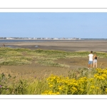 Promeneurs devant les mollières du Hourdel