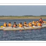 Pirogue Polynésienne (Va'a) dans le chenal de la Somme