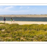 une famille admire la vue sur le Crotoy depuis le Cap Hornu